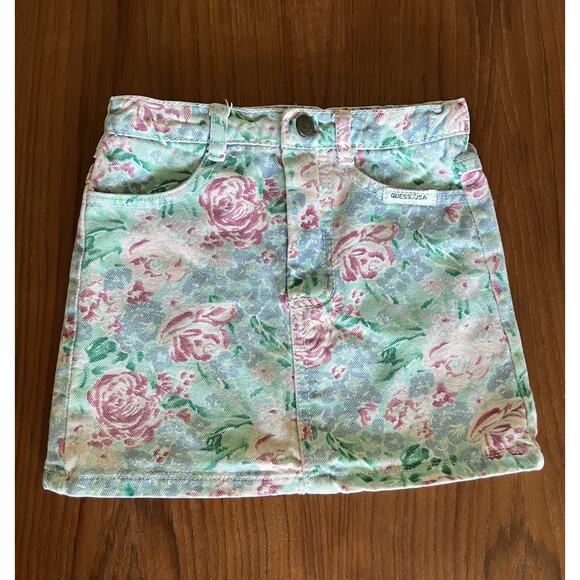 Vintage Guess Toddler Floral Skirt 3T - Picture 1 of 14